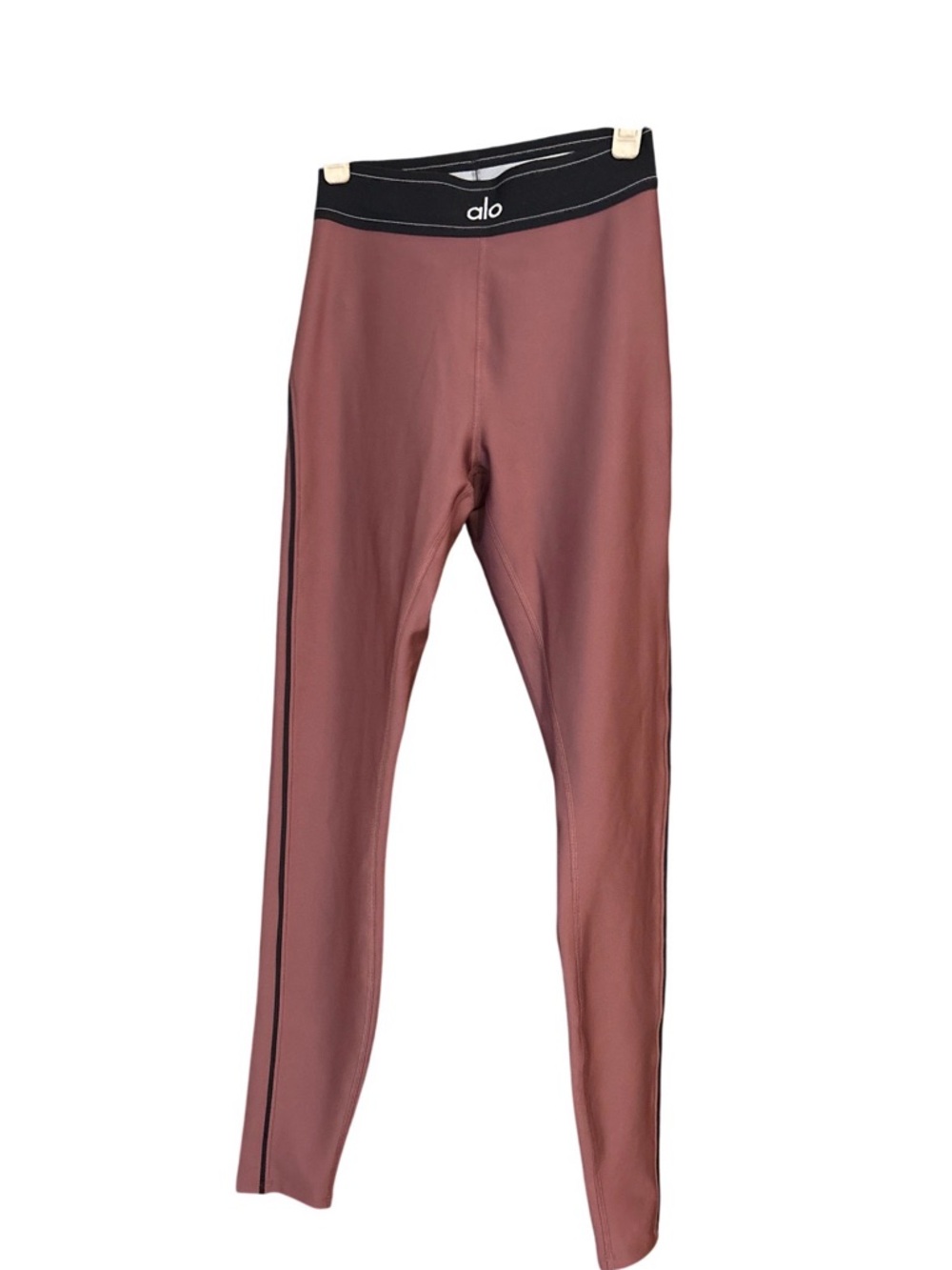 Alo High-Waist Suit Up Luxe Legging in Truffle/Black Small - Picture 2 of 5